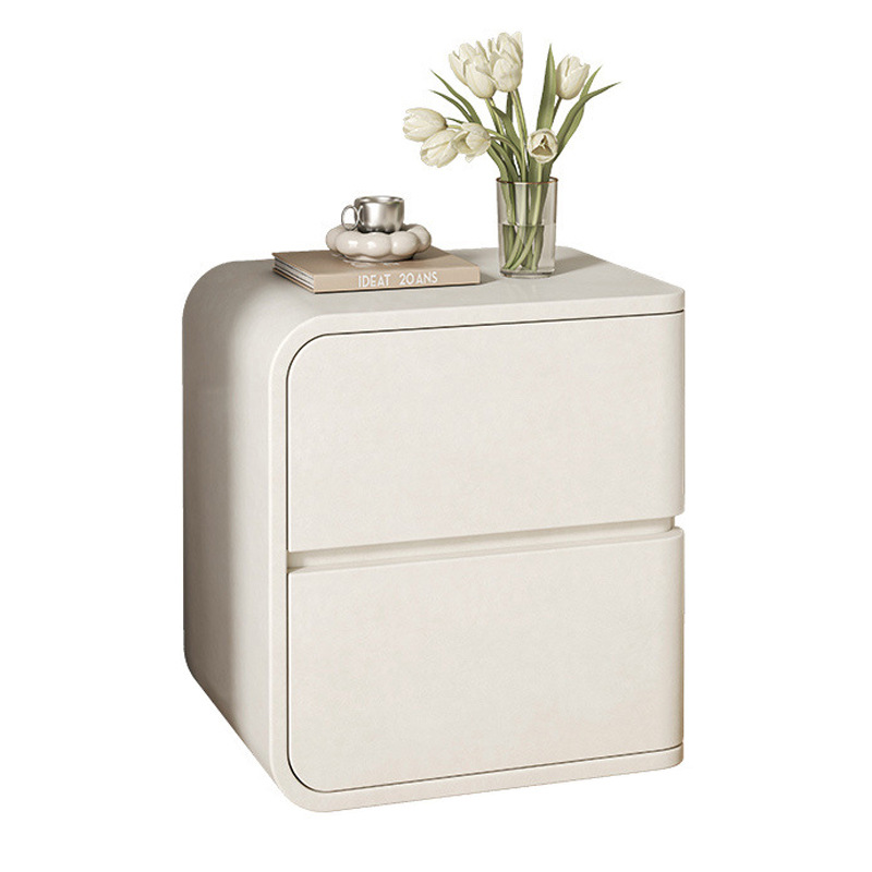 Luxury-featured small solid wood bedside table 44