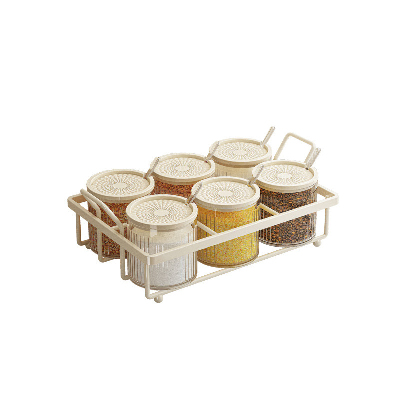 Multi-compartment spice rack for kitchen 55