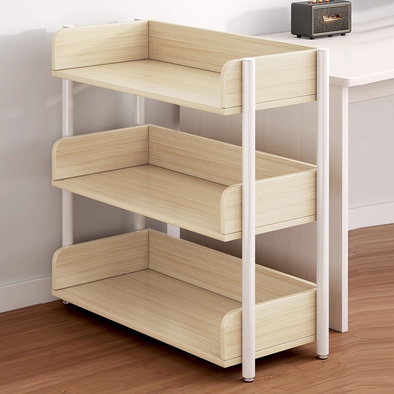 Small floor-standing storage shelf next to the desk 51