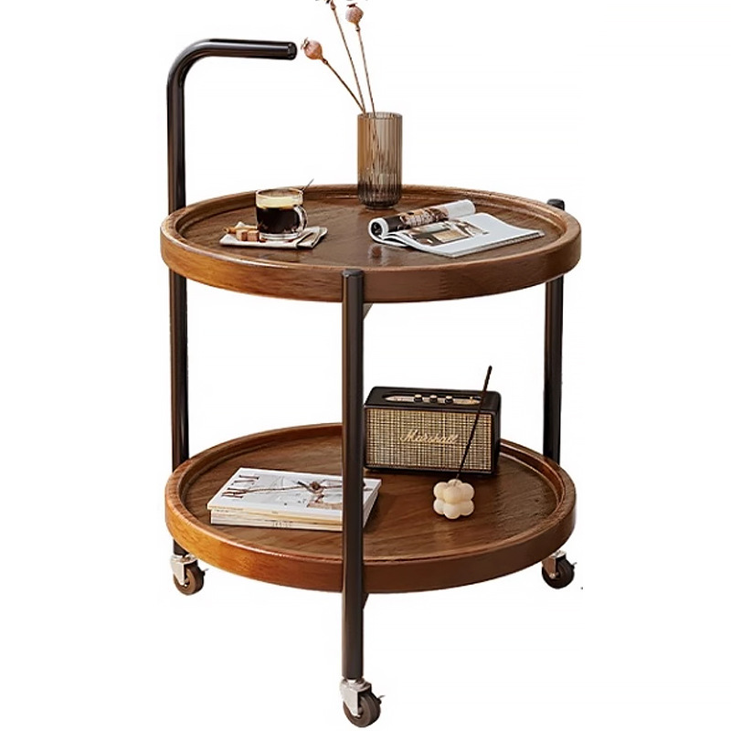 Solid wood movable sofa side table 22 02